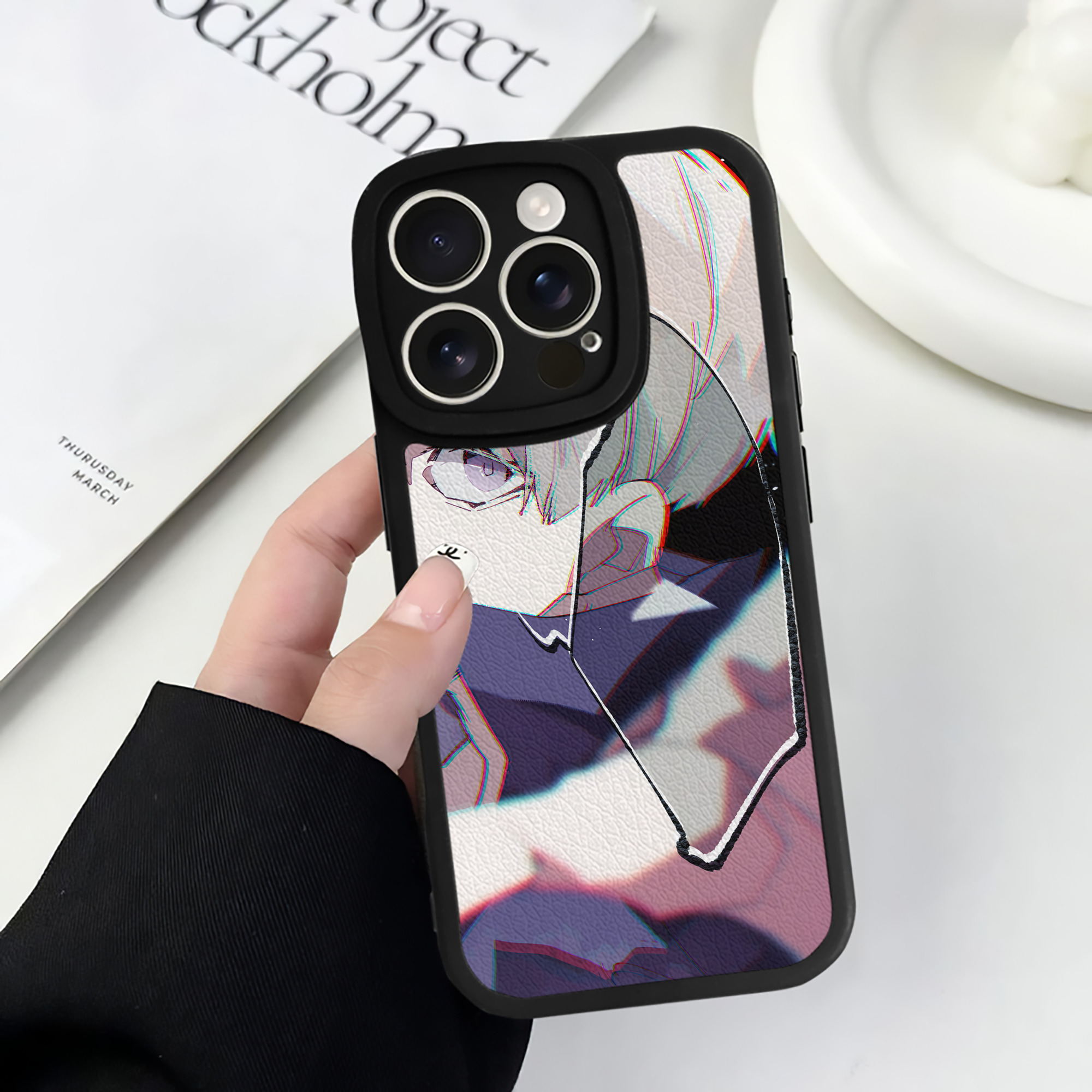 （画像用） 呪術廻戦 Jujutsu Kaisen 【iPhone 16シリーズ対応】シリコンスマホケース（レザー調） 材質：シリコン